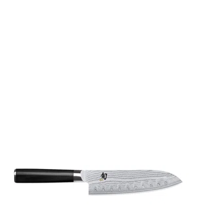 Kai Shun Classic Scalloped Santoku Knife In Metallic