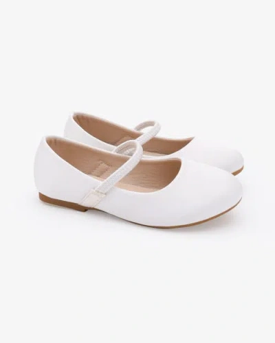 Kailee P. Babies' Kailee P Freeman Satin Mary Jane Flats In White