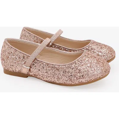 Kailee P. Babies' Kailee P Ridley-rg Rock Glitter Mary Jane Ballet Flats In Pink