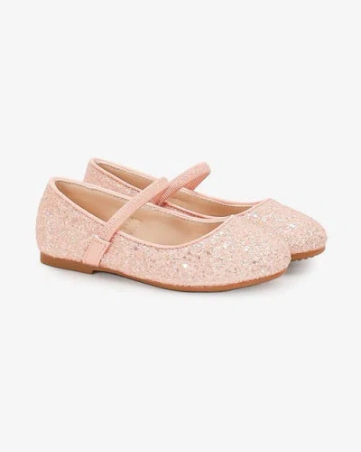 Kailee P. Kids' Kailee P Ridley-rg Rock Glitter Mary Jane Ballet Flats In Pink