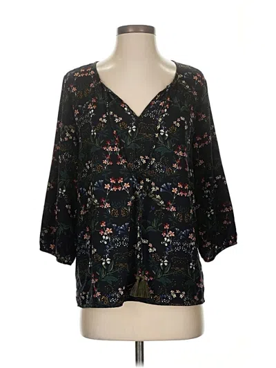 Pre-owned Kaileigh 3/4 Sleeve Blouse In Black