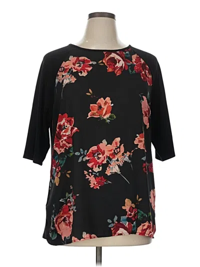 Pre-owned Kaileigh 3/4 Sleeve Blouse In Black