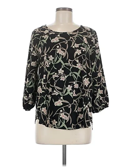 Pre-owned Kaileigh 3/4 Sleeve Blouse In Black