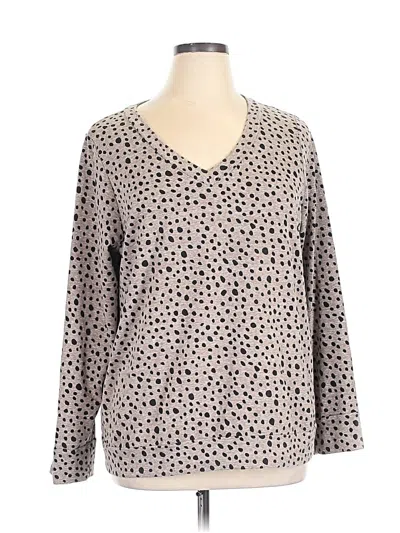 Pre-owned Kaileigh 3/4 Sleeve T-shirt In Tan