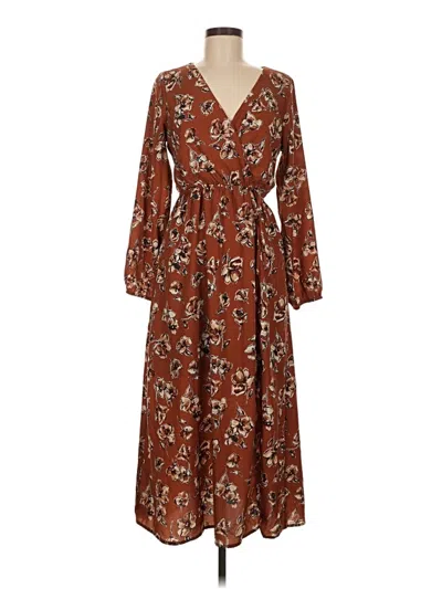 Pre-owned Kaileigh Casual Dress In Brown