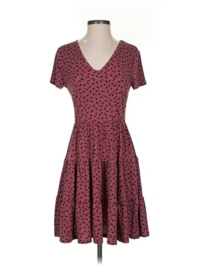 Pre-owned Kaileigh Casual Dress In Burgundy