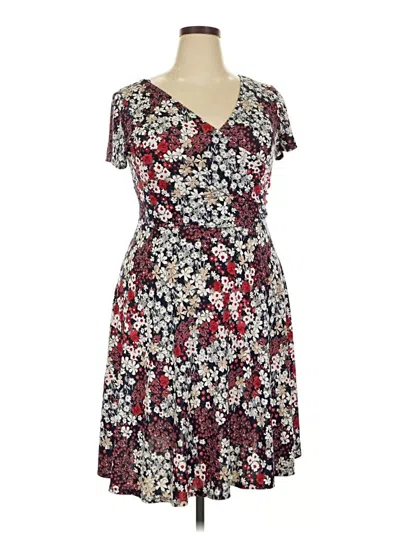 Pre-owned Kaileigh Casual Dress In Burgundy