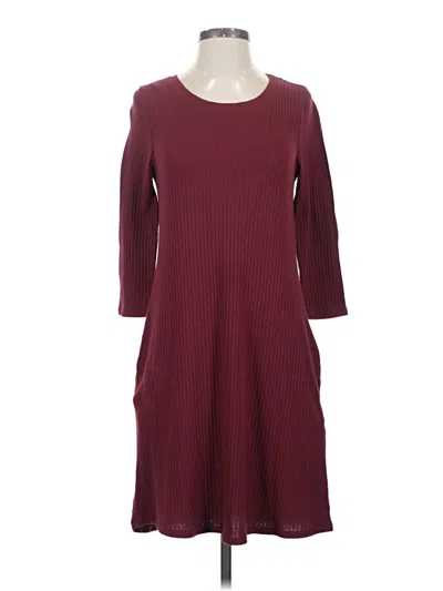 Pre-owned Kaileigh Casual Dress In Burgundy