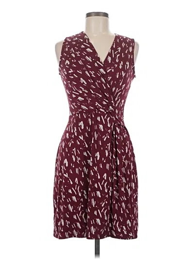 Pre-owned Kaileigh Casual Dress In Burgundy