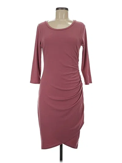 Pre-owned Kaileigh Casual Dress In Burgundy