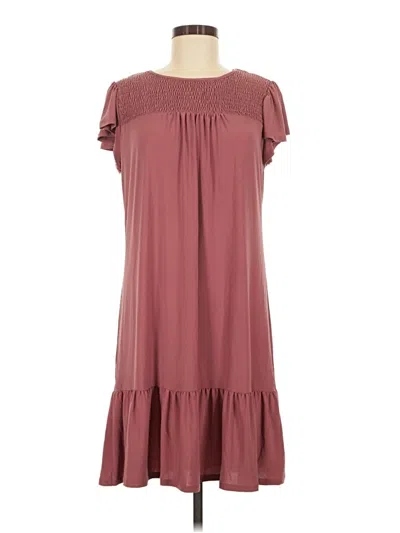 Pre-owned Kaileigh Casual Dress In Burgundy