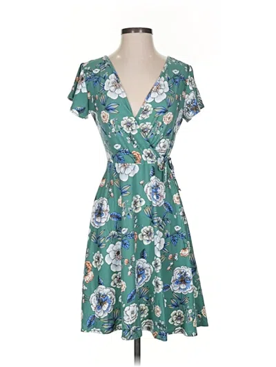Pre-owned Kaileigh Casual Dress In Green