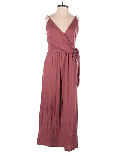 Pre-owned Kaileigh Jumpsuit In Burgundy
