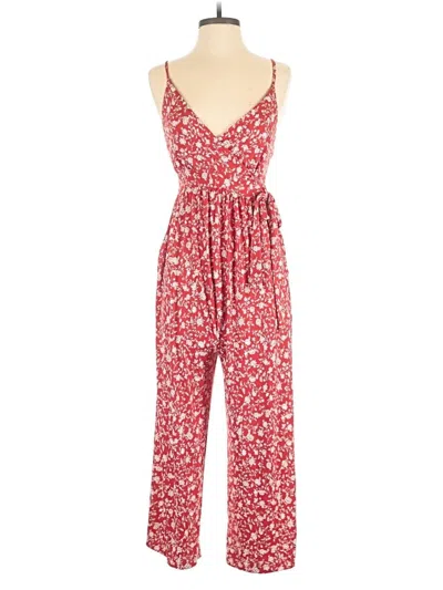 Pre-owned Kaileigh Jumpsuit In Red