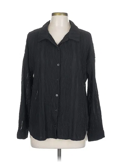 Pre-owned Kaileigh Long Sleeve Blouse In Black
