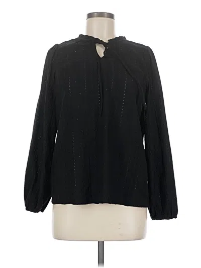 Pre-owned Kaileigh Long Sleeve Blouse In Black