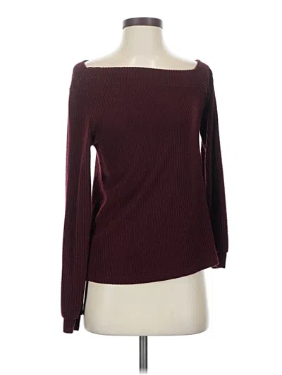 Pre-owned Kaileigh Long Sleeve T-shirt In Burgundy