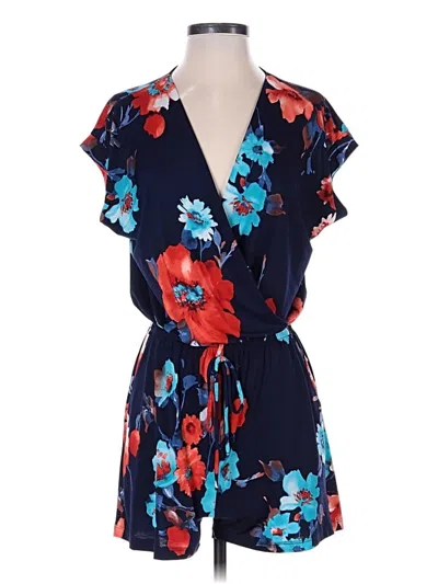 Pre-owned Kaileigh Romper In Blue