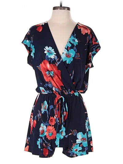 Pre-owned Kaileigh Romper In Blue