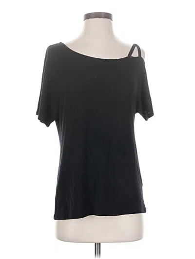 Pre-owned Kaileigh Short Sleeve Top Black Cold Shoulder Neckline Tops