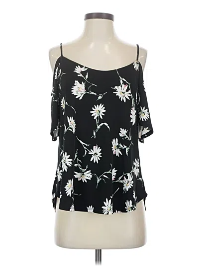 Pre-owned Kaileigh Short Sleeve Top Black Cold Shoulder Neckline Tops