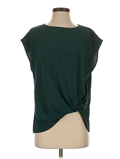 Pre-owned Kaileigh Short Sleeve Top Green Cowl Neck Tops