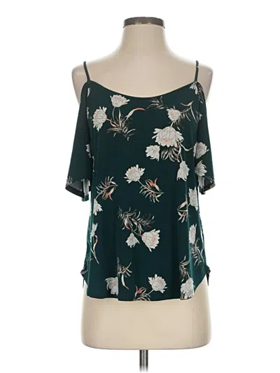 Pre-owned Kaileigh Short Sleeve Top Teal Cold Shoulder Neckline Tops
