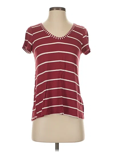 Pre-owned Kaileigh Short Sleeve T-shirt In Burgundy
