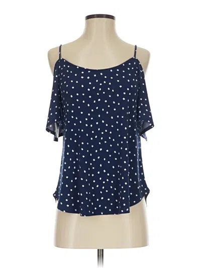 Pre-owned Kaileigh Sleeveless Blouse In Blue