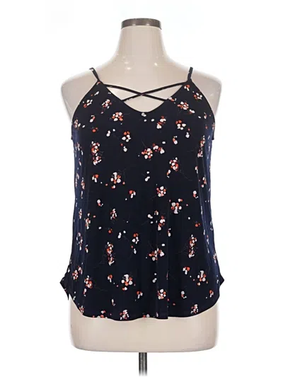 Pre-owned Kaileigh Sleeveless Blouse In Blue