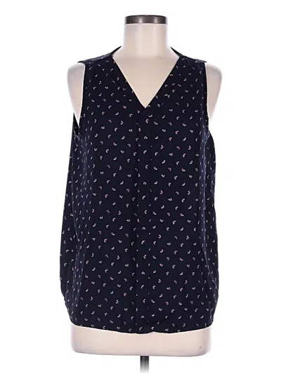 Pre-owned Kaileigh Sleeveless Blouse In Blue