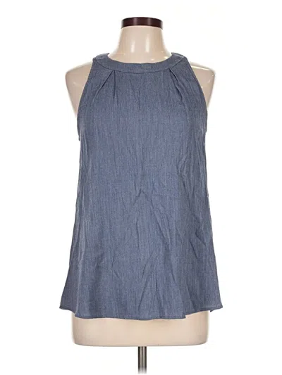 Pre-owned Kaileigh Sleeveless Blouse In Blue