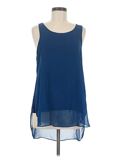 Pre-owned Kaileigh Sleeveless Blouse In Blue
