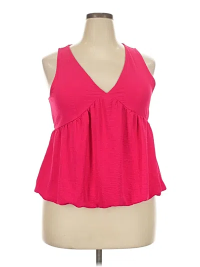 Pre-owned Kaileigh Sleeveless Blouse In Pink
