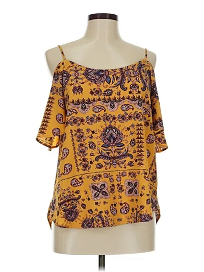 Pre-owned Kaileigh Sleeveless Blouse In Yellow