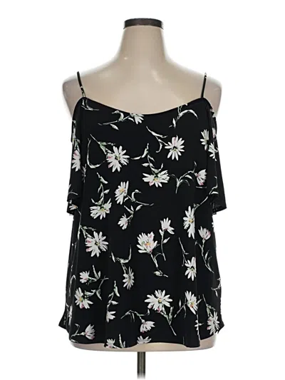Pre-owned Kaileigh Sleeveless Top Black Cold Shoulder Neckline Tops