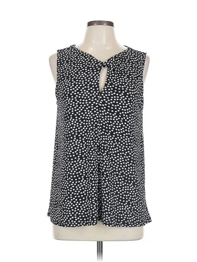 Pre-owned Kaileigh Tank Top Black Tie Neck Tops