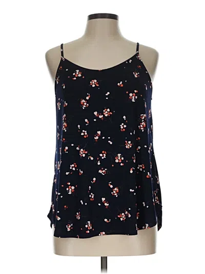 Pre-owned Kaileigh Tank Top Blue Halter Neckline Tops