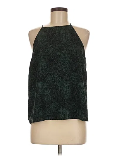 Pre-owned Kaileigh Tank Top Green Halter Neckline Tops