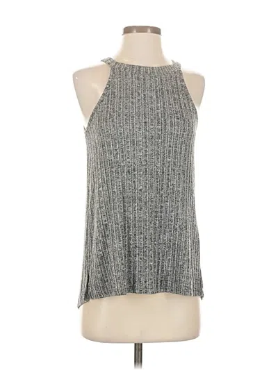 Pre-owned Kaileigh Tank Top Silver Halter Neckline Tops