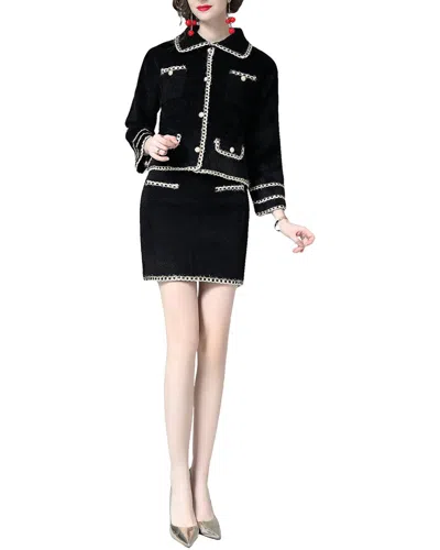 Kaimilan 2pc Blazer & Skirt Set In Black