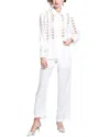 Kaimilan 2pc Blouse & Pant Set In White