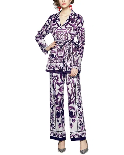 Kaimilan 2pc Blouse & Pant Set In Multi