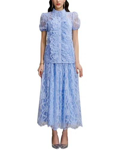 Kaimilan 2pc Blouse & Skirt Set In Blue