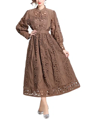 Kaimilan 2pc Blouse & Skirt Set In Brown