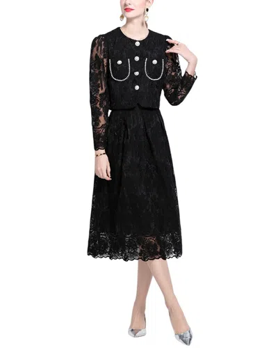 Kaimilan 2pc Shirt & Skirt Set In Black