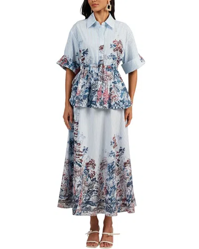 Kaimilan 2pc Shirt & Skirt Set In Blue