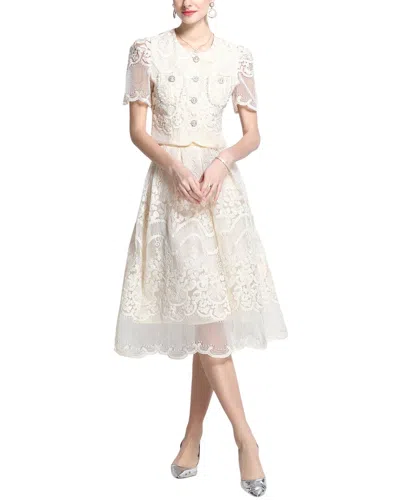 Kaimilan 2pc Shirt & Skirt Set In White