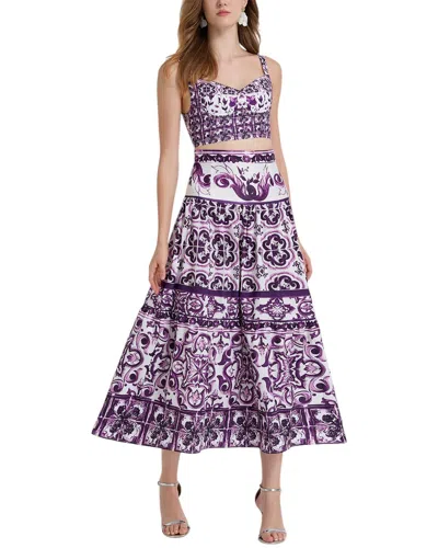 Kaimilan 2pc Top & Skirt Set In Purple