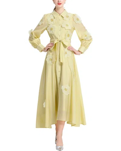 Kaimilan Embellished Maxi Dress In Yellow